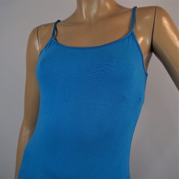 Ambiance Apparel Tank Top Teal Blue Stretch Womens Sz Medium - Picture 2 of 5